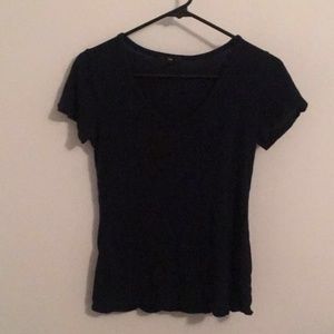 Navy blue swoop neck shirt